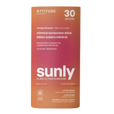 Attitude Minerální ochranná tyčinka na tělo Orange Blossom SPF 30 Sunly (Mineral Sunscreen Stick