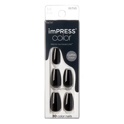 KISS Samolepící nehty imPRESS Color MC All Black 30 ks