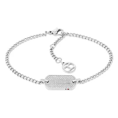 Tommy Hilfiger Dámský ocelový náramek s krystaly Dog Tag 2780863