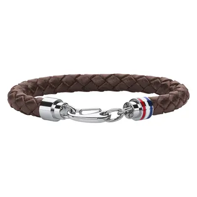 Tommy Hilfiger Hnědý kožený náramek TH2700530