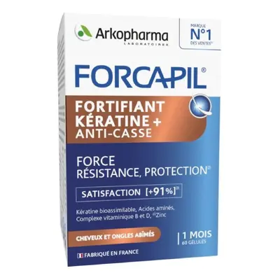 Forcapil FORCAPIL FORTIFIANT KERATIN - síla, odolnost a ochrana pro vlasy a nehty 60 kapslí