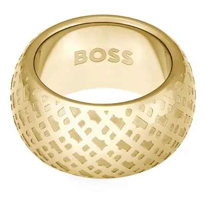 Hugo Boss Výrazný pozlacený prsten pro ženy 1580589 58 mm