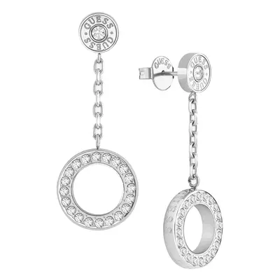 Guess Stylové visací náušnice Circle Lights JUBE03161JWRHT/U