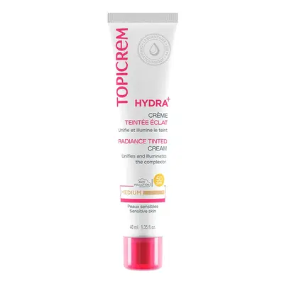 Topicrem Tónující pleťový krém SPF 50 Hydra+ (Radiance Tinted Cream) 40 ml Medium