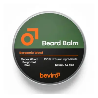 beviro Balzám na vousy s vůní cedru, bergamotu a borovice (Beard Balm) 50 ml