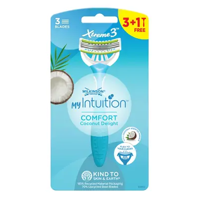 Wilkinson Sword Jednorázový holicí strojek pro ženy My Intuition Comfort Coconut Delight 3 + 1 k