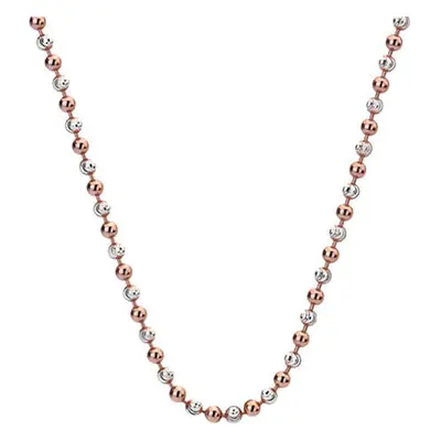 Hot Diamonds Stříbrný řetízek Emozioni Silver and Rose Gold Bead CH019