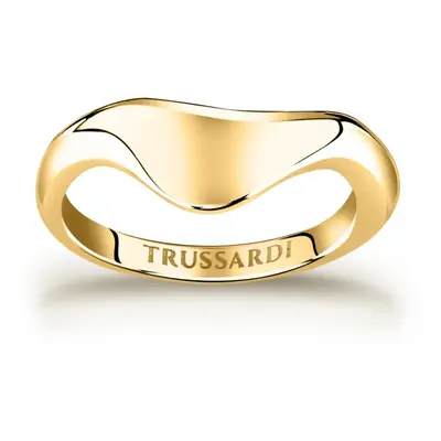 Trussardi Moderní pozlacený prsten z oceli T-Design TJAXA07 58 mm