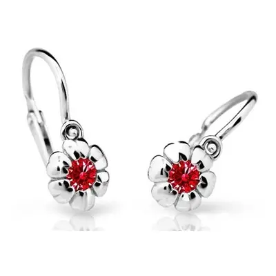 Cutie Jewellery Dětské náušnice z bílého zlata C2151-10-X-2 červená