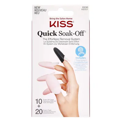 KISS Odstraňovač umělých nehtů (Soak Off Remover Caps) 20 ks