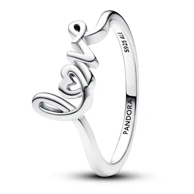 Pandora Romantický stříbrný prsten Love Moments 193058C00 56 mm