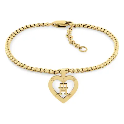 Tommy Hilfiger Stylový pozlacený náramek Monogram Heart 2780921