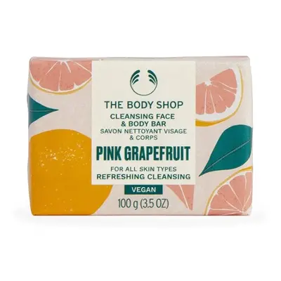 The Body Shop Tuhé mýdlo na obličej a tělo Pink Grapefruit (Cleansing Face & Body Bar) 100 g