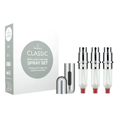 Travalo Classic HD - plnitelný flakon 3 x 5 ml (stříbrný)