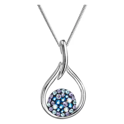 Evolution Group Nadčasový stříbrný náhrdelník s krystaly Swarovski 32075.3 Blue Style (řetízek, 