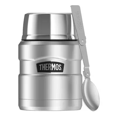 Thermos Style Termoska na jídlo se skládací lžící a šálkem - nerez 470 ml