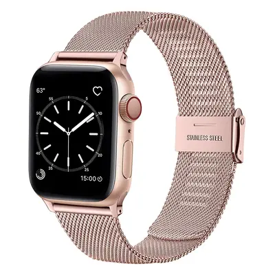 4wrist Milánský tah pro Apple Watch - Rosegold 38/40/41 mm