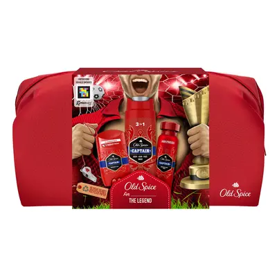 Old Spice Dárková sada tělové péče Captain Footballer s kosmetickou taškou