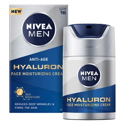 Nivea Hydratační krém proti vráskám Nivea Men Hyaluron SPF 15 (Face Moisturizing Cream) 50 ml