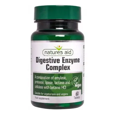 Natures Aid Trávící enzymy Complex s betainem HCl 100 mg 60 tablet