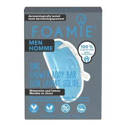 Foamie Pánská sprchová péče na obličej, tělo a vlasy Seas The Day (3 in 1 Shower Body Bar) 90 g