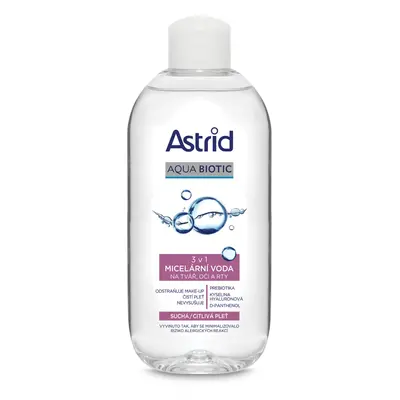 Astrid Micelární voda 3 v 1 na tvář, oči a rty pro suchou a citlivou pleť Aqua Biotic 200 ml