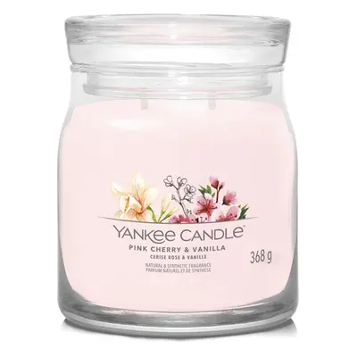 Yankee Candle Aromatická svíčka Signature sklo střední Pink Cherry & Vanilla 368 g