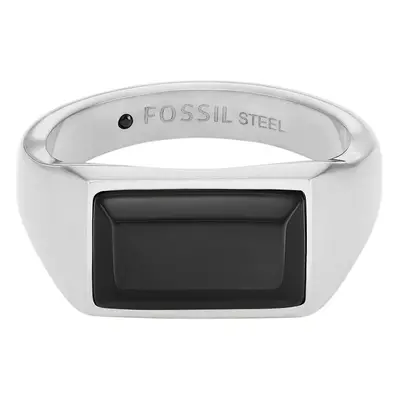 Fossil Moderní pánský prsten z oceli All Stacked Up JF04603040 57 mm