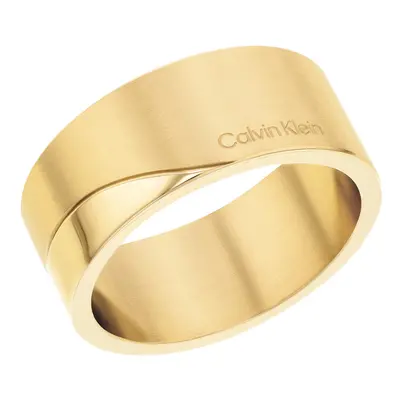 Calvin Klein Elegantní pozlacený prsten z oceli Minimal 35000199 54 mm