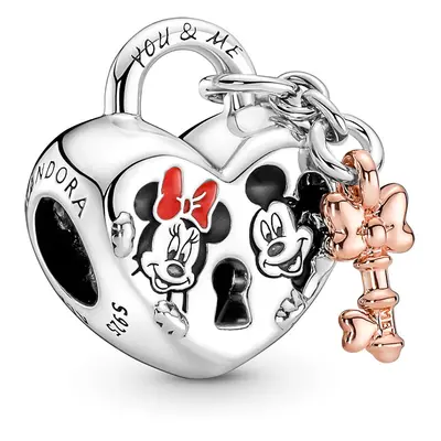 Pandora Přívěsek Visací zámek Disney Mickey Mouse & Minnie Mouse 780109C01