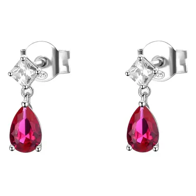 Brosway Stříbrné visací náušnice s kubickou zirkonií Passion Ruby Fancy FPR119