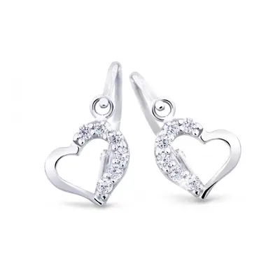 Cutie Jewellery Něžné dětské náušnice z bílého zlata C2757-10-X-2 růžová