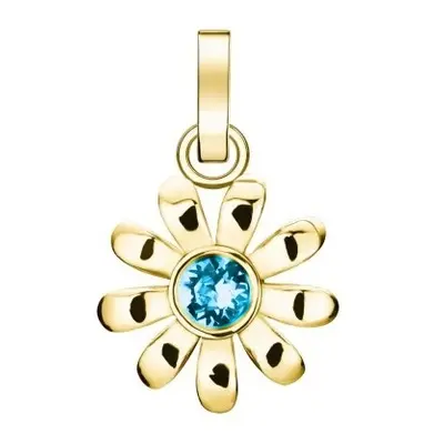 Rosefield Půvabný pozlacený přívěsek Kytička The Pendant PE-Gold-Daisy Crystal