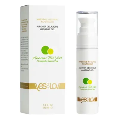 YESforLOV Masážní gel Pineapple Green Tea (Allover Delicious Massage Gel) 50 ml