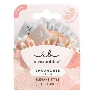 Invisibobble Gumičky do vlasů Sprunchie Slim Bella Chrome 2 ks