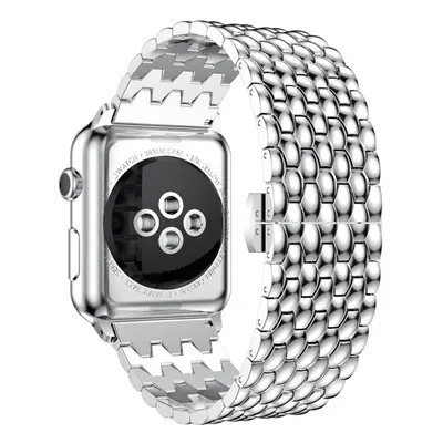 4wrist Ocelový tah s dračím vzorem pro Apple Watch 42/44/45/49 mm - Silver