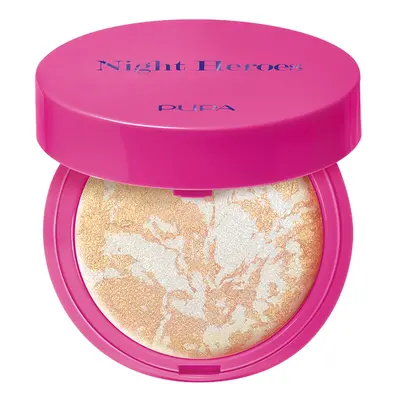 PUPA Milano Rozjasňovač Night Heroes (Face Illuminator) 2 g 001 Hypnotic Shine