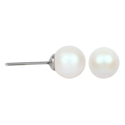 Levien Jemné perlové náušnice Pearl Pearlescent White