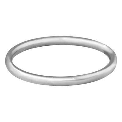 Troli Něžný minimalistický prsten z oceli Silver 55 mm