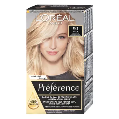 L'Oréal Paris Permanentní barva na vlasy Préférence 10.21 Stockholm Velmi světlá perlová blond