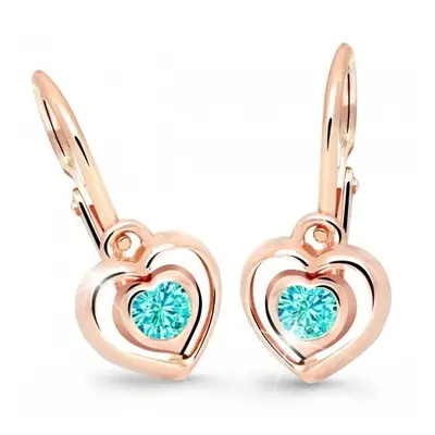 Cutie Jewellery Dětské srdíčkové náušnice C2752-10-X-4 světle zelená