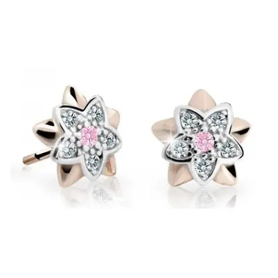 Cutie Jewellery Dětské bicolor náušnice z růžového zlata C2210-30-X-4 růžová