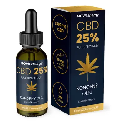 MOVit Energy CBD 25% Full Spectrum konopný olej 10 ml