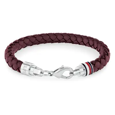 Tommy Hilfiger Elegantní pánský náramek z červené kůže 2790547