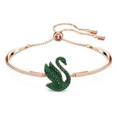 Swarovski Třpytivý bronzový náramek s krystaly Iconic Swan 5650065