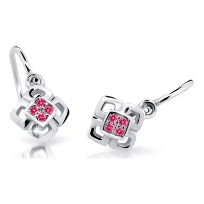 Cutie Jewellery Dětské náušnice z bílého zlata C2240-10-X-2 fuchsiová