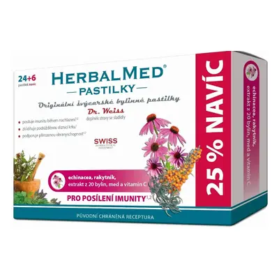 Simply You HerbalMed pastilky Dr. Weiss pro posílení imunity 24 pastilek + 6 pastilek ZDARMA