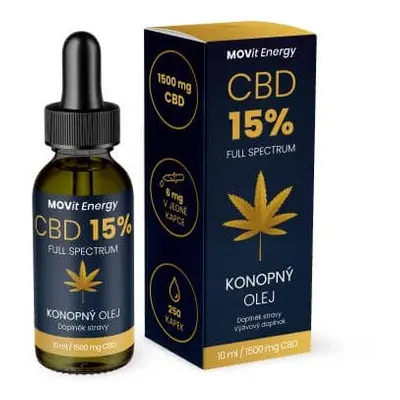 MOVit Energy CBD 15% Full Spectrum konopný olej 10 ml