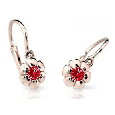 Cutie Jewellery Dětské náušnice z růžového zlata C2151-10-X-4 červená