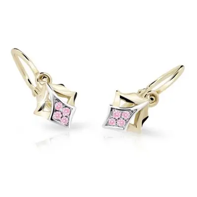 Cutie Jewellery Zlaté dětské náušnice C2220-10-X-1 růžová